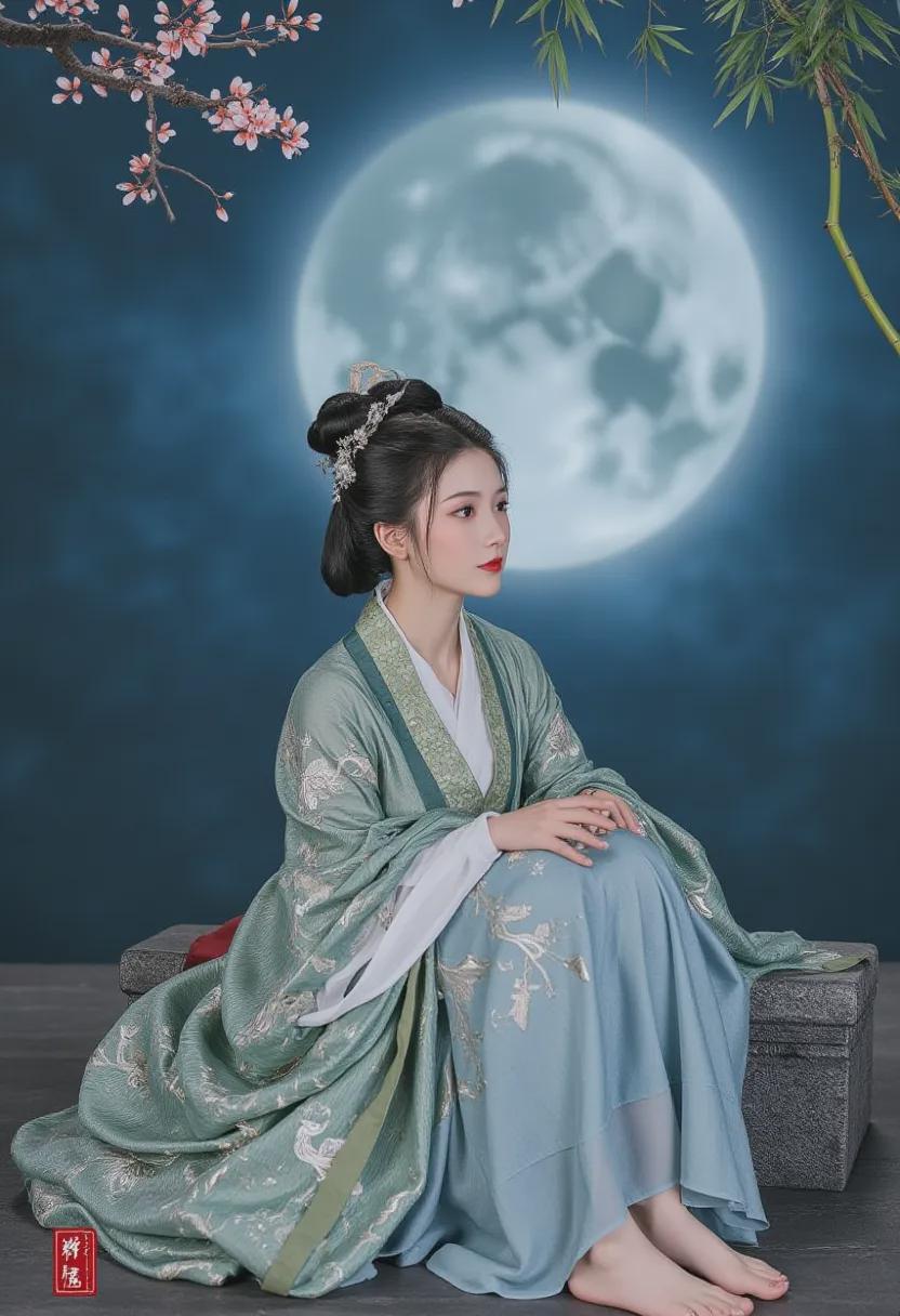 Flux Lora精美绘画模型推荐，AI绘图穿汉服的女孩