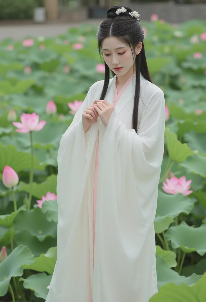 Flux Lora精美绘画模型推荐，AI绘图穿汉服的女孩
