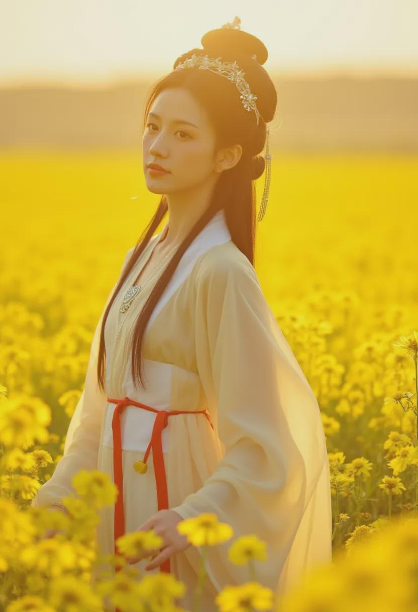 Flux Lora精美绘画模型推荐，AI绘图穿汉服的女孩