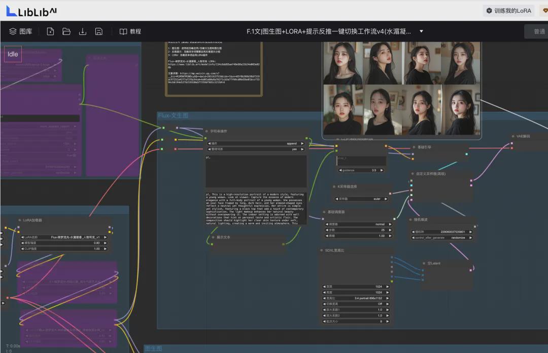 comfyui工作流，不用写提示词的人像插件生成从出生到百岁面容照片